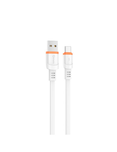 Cable qcharx rome usb a tipo c 3a - 1 m - pvc plano blanco