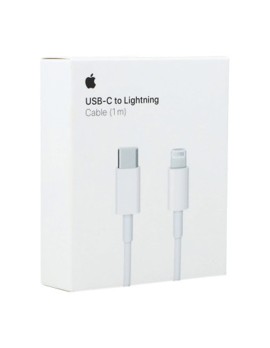 Cable original apple iphone usb tipo c a lightning - 1m  - mm0a3zm - a - blanco