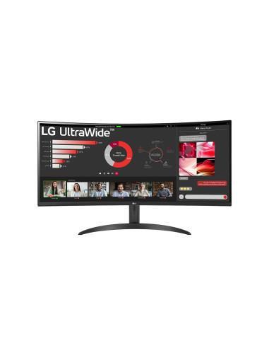 Monitor led lg 34wr50qc - b 34pulgadas 3440 x 1440 5ms hdmi displayport gaming