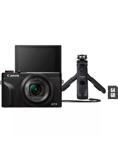 Camara digital canon powershot g7x mark iii bk vlogger kit 20.1mpx negro