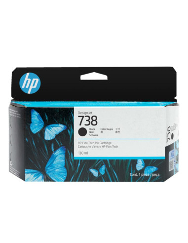 Cartucho hp designjet 738 negro 130ml