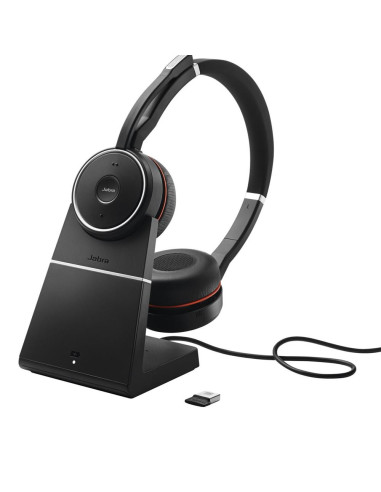 Auriculares jabra evolve 75 se ms con base de carga