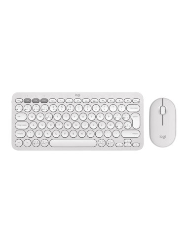 Teclado + mouse logitech pebble 2 combo inalambrico blanco