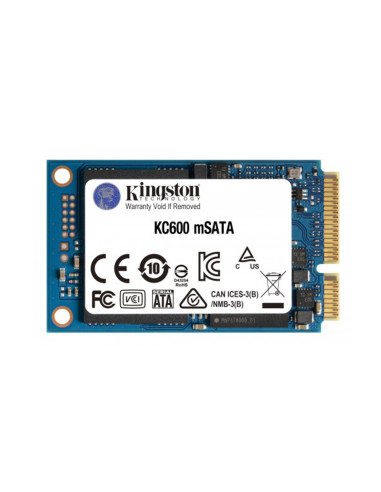 Disco duro interno ssd kingston kc600 256gb msata sata 6gb - s