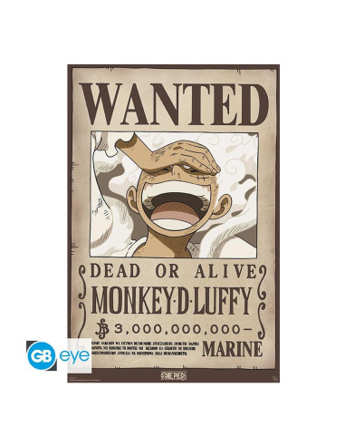 Poster gb eye maxi one piece wanted luffy wano gear 5