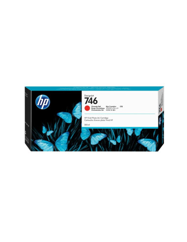 Cartucho tinta hp designjet 746 de 300 ml roja cromática