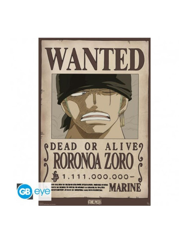 Poster maxi gb eye one piece roronoa zoro 91.5 x 61