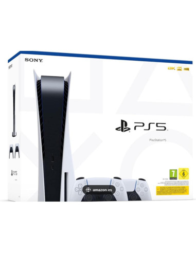 Consola ps5 sony playstation 5 standard 1tb chasis d con lector + 2 dualsense