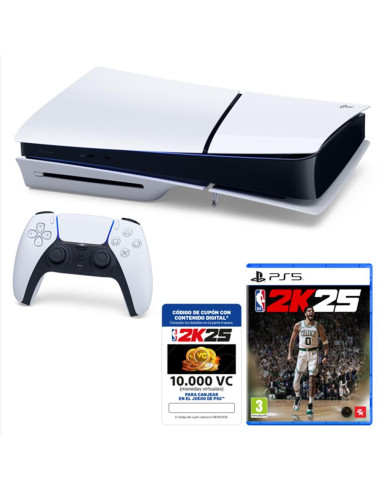 Consola ps5 sony playstation 5 standard 1tb chasis d con lector + nba 2k25