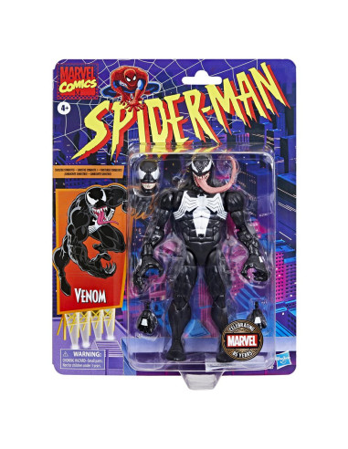 Figura hasbro marvel comics 85 years retro spider - man venom