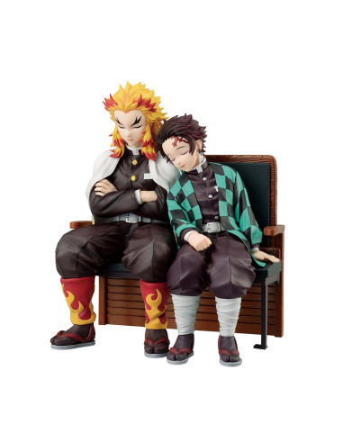 Figura ichbansho demon slayer kimetsu no yaiba tanjiro & rengoku (locus)