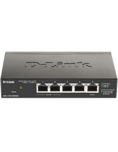 Switch d - link 5 puertos gigabit poe - powered smart managed