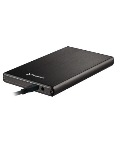 Caja externa portatil - carcasa sdd - hdd para disco duro phoenix phharddiskcase usb 3.0 sata 2.5pulgadas aluminio color negro