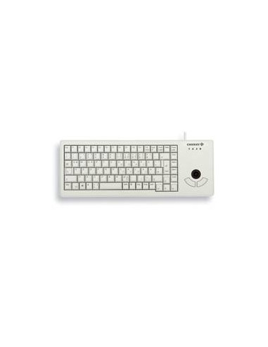 Teclado cherry xs trackball raton integrado compacto usb blanco