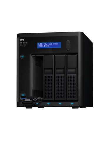 Servidor nas wd western digital my cloud ex4100 2gb ram 4 bahias raid ethernet gigabit