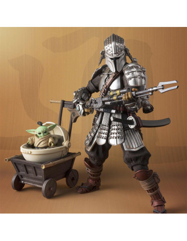 Figura tamashii nations the mandalorian star wars edicion exclusiva mandaloriano ronin & grogu meisho movie realization