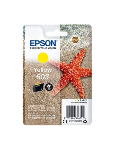 Cartucho tinta epson c13t03u44010 singlepack amarillo 603 estrella de mar