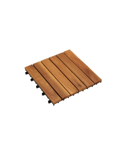 3nod -  pack de 10 baldosas de madera de acacia dorado (6 láminas)