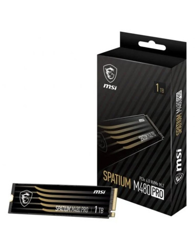 Disco duro interno solido ssd msi spatium m480 pro 1tb m.2 nvme pcie4