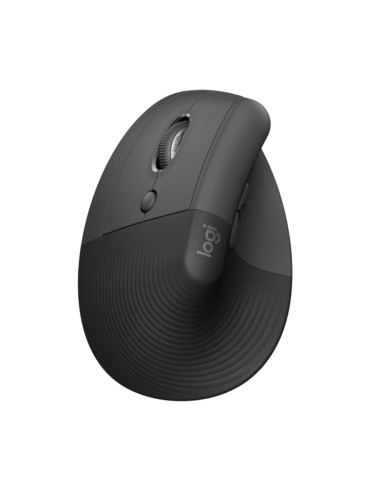 Ratón inalámbrico vertical logitech lift para zurdos 4000 dpi negro - gris