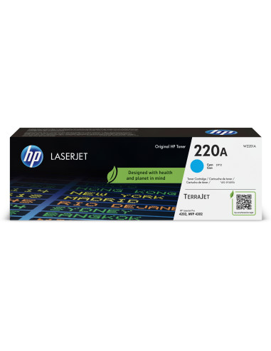 Cartucho de tóner original hp laserjet 220a cian