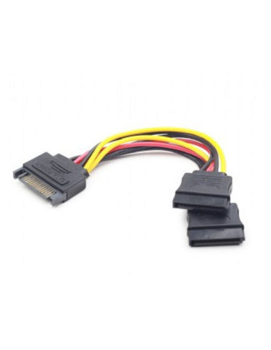 Cable sata gembird cc - satam2f - 01 macho - hembra -  2 puertos hembra -   0.15m