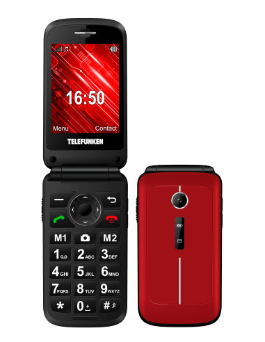 Telefono movil telefunken s430 senior phone - 2.8pulgadas - rojo