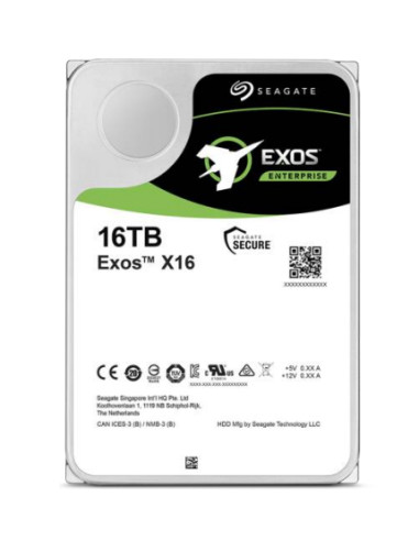 Disco duro interno hdd seagate exos x18 16tb sata3 256mb