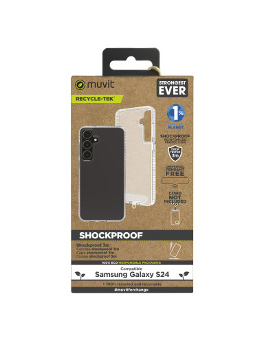 Funda muvit shockproof 3m para samsung galaxy s24 plus transparente