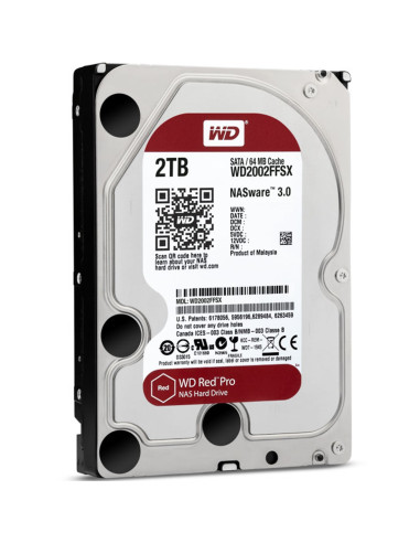 Disco duro interno hdd wd western digital nas red pro wd2002ffsx 2tb 3.5pulgadas sata 3 7200rpm 64mb