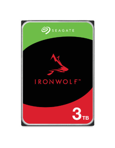 Disco duro interno hdd seagate ironwolf nas st3000vn006 3tb 3.5pulgadas 5400rpm -  256mb -  sata 3