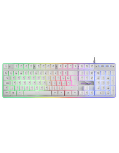 Teclado mars gaming mk220 usb frgb membrana blanco