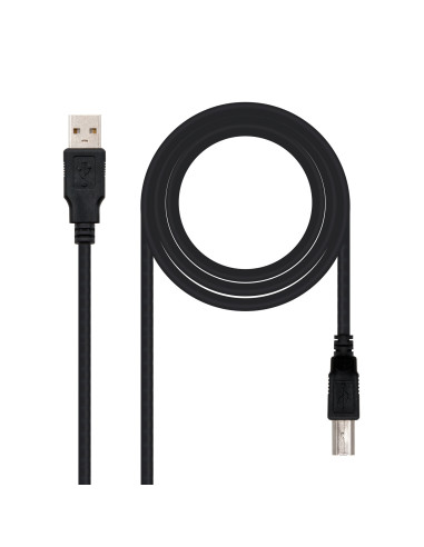 Cable usb tipo a a usb tipo b nanocable 4.5m negro -  macho - macho