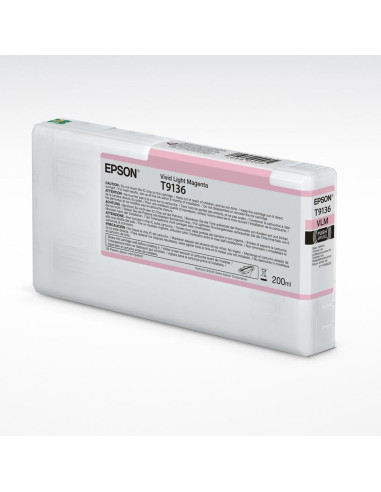 Cartucho tinta epson t9136 light magenta 200ml