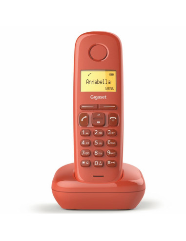 Telefono fijo inalambrico gigaset a170 rojo 50 numeros agenda -  10 tonos