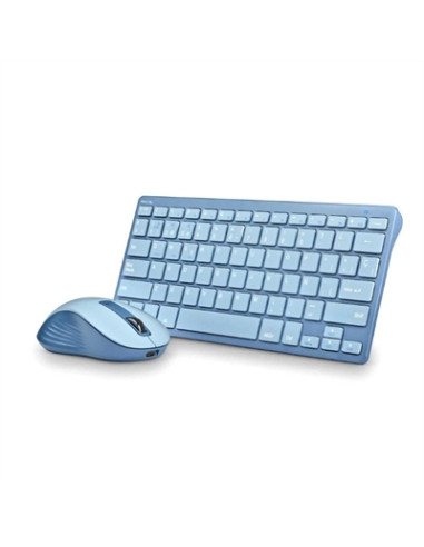 Kit teclado + mouse raton ngs fantasy kit azul wireless inalambrico