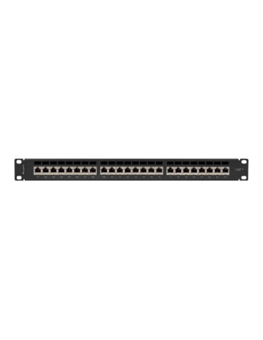 Patch panel lanberg 24 puertos 1u cat.7 ftp 19pulgadas negro