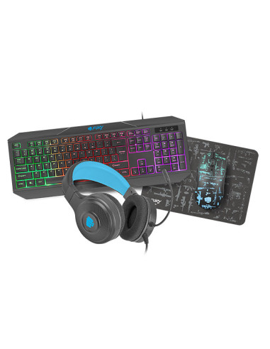 Pack gaming 4 en 1 fury thunderstreak teclado+raton+auricular+alfombrilla