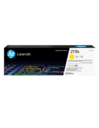 Toner hp 219x high yield yellow original laserjet cartridge