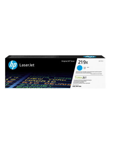 Toner hp 219x high yield cyan original laserjet cartridge