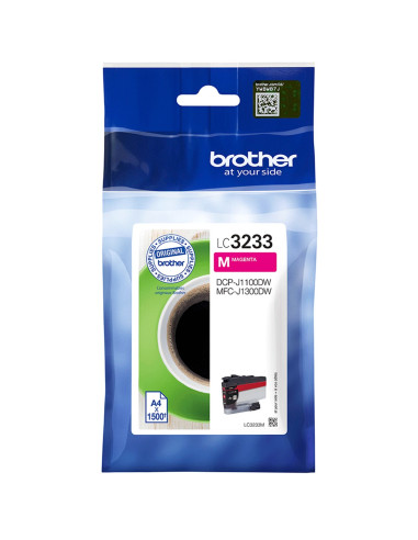 Cartucho tinta brother lc3233m magenta 1500 páginas