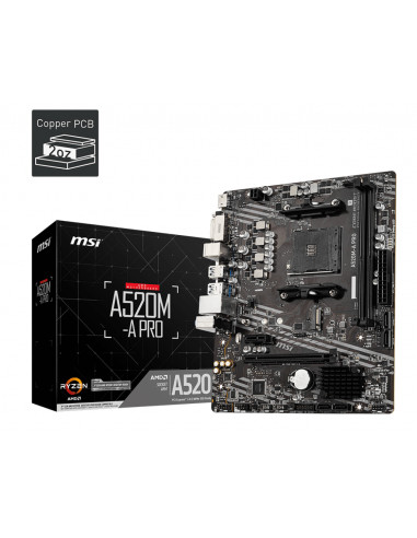 Placa base msi am4 a520m - a pro m - atx