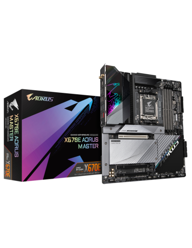 Placa base gigabyte x670e aorus master am5 atx -  4x ddr5 -  6x sata 6gb - s -  8x usb 3.2 -  2x usb tipo c -  2x usb 2.0