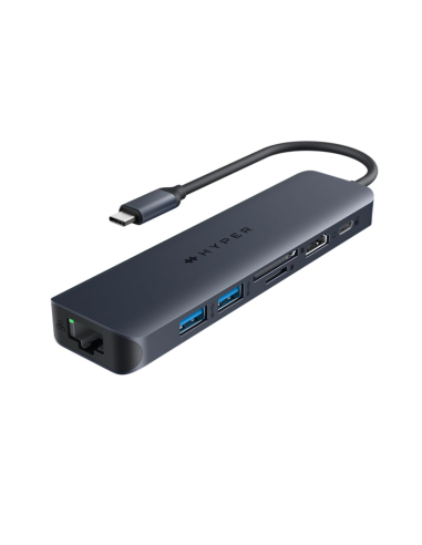 Hub hyper drive ecosmart gen.2 universal usb - c® 7 - in - 1 100 w pd power