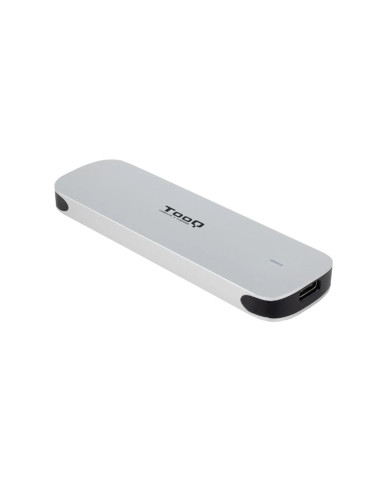 Carcasa disco duro tooq tqe - 2202s para ssd m.2 usb tipo c plata