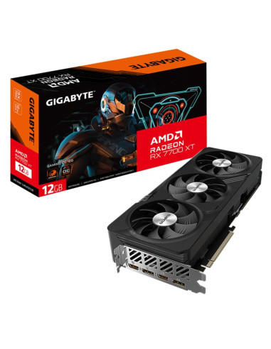 Tarjeta grafica gigabyte radeon rx 7700 xt gaming oc 12g amd 12gb gddr6 dp hdmi pcie 4.0