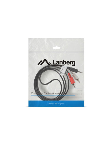 Cable estereo lanberg mini jack 3.5mm -  2x rca macho 1.5m