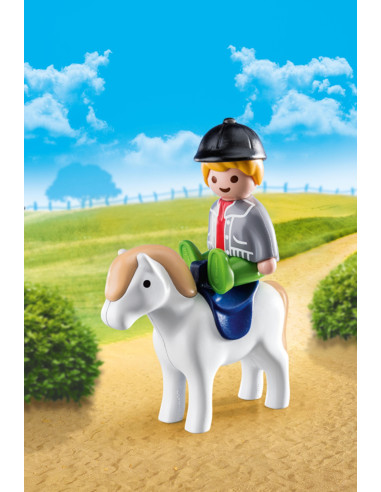 Playmobil 1.2.3 niño con poni