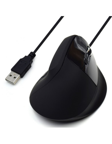 Mouse raton vertical ergonomico ewent ew3157 usb -  1800dpi -  negro