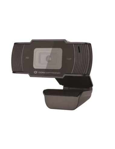 Webcam hd conceptronic amdis05b - 720p ( 1080 interpolado) - usb 2.0 - 30 fps - angulo vision 68º - microfono integrado